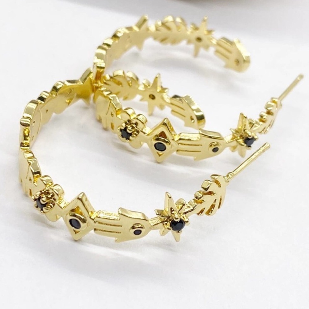 NEW Free People Mixed Bag Hoop Earrings